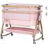 Patut co-sleeper Chipolino Charisma cu laterala culisanta powder pink wood, Culoare: Roz, Dimensiuni: 80x50,poza 4