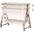 Patut co-sleeper Chipolino Charisma cu laterala culisanta cashmere wood, Culoare: Bej, Dimensiuni: 80x50,poza 4