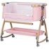 Patut co-sleeper Chipolino Charisma cu laterala culisanta powder pink wood, Culoare: Roz, Dimensiuni: 80x50,poza 3