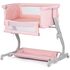 Patut co-sleeper Chipolino Eleganza cu laterala culisanta pink marshmallow, Culoare: Roz, Dimensiuni: 80x50,poza 2