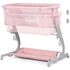 Patut co-sleeper Chipolino Eleganza cu laterala culisanta pink marshmallow, Culoare: Roz, Dimensiuni: 80x50,poza 3