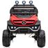Masinuta electrica Chipolino OffRoad Mercedes Unimog cu scaun din piele si roti EVA red,poza 2