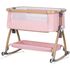 Patut co-sleeper Chipolino Charisma cu laterala culisanta powder pink wood, Culoare: Roz, Dimensiuni: 80x50,poza 6