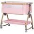 Patut co-sleeper Chipolino Charisma cu laterala culisanta powder pink wood, Culoare: Roz, Dimensiuni: 80x50,poza 2