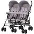 Carucior gemeni Chipolino Double Point cloud, Culoare: Gri deschis, Model: gemeni