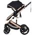 Carucior Chipolino Amore 3 in 1 noir, Culoare: Negru/Auriu, Model: 3 in 1,poza 5