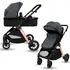 Carucior transformabil 2in1, Appekids Elite - Navy Grey, Culoare: Gri/Negru, Model: 2 in 1