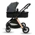 Carucior transformabil 2in1, Appekids Elite - Navy Grey, Culoare: Gri/Negru, Model: 2 in 1,poza 2