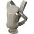 BabyBjorn - Marsupiu anatomic Mini, cu pozitii multiple de purtare, Greige, 3D Mesh, Culoare: Multicolor