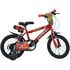 Bicicleta copii Dino Bikes 16" Cars, Culoare: Rosu/Negru, Dimensiuni: 16 inch