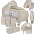 Patut pliant, Lionelo, Sven Plus, 120x60 cm, Cu doua nivele, Bej Latte, Culoare: Crem, Dimensiuni: 120x60,poza 2