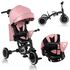 Tricicleta copii, Lionelo, Tris Plus, Pana la 25 kg, Scaun reversibil, Rotire 360 grade, Conform cu EN71, 9 luni-5 ani, Roz, Culoare: Roz,poza 2