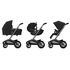 Sistem 4in1 Maxi-Cosi FAME Carucior + Landou + Scoica Auto Pebble 360 PRO2 + Baza Auto FamilyFix 360 PRO Twillic Black, Culoare: Negru, Model: 4 in 1 - poza 5 - ExclusivMAG.ro