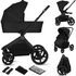 Carucior 2 in 1 Lionelo Freya, pana la 22 kg, 0luni+, Negru, Culoare: Negru, Model: 2 in 1  - ExclusivMAG.ro