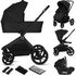 Carucior 3 in 1 Lionelo Freya, Cu scoica ADAC, pana la 22 kg, 0 luni+, Negru, Culoare: Negru, Model: 3 in 1  - ExclusivMAG.ro
