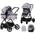 Carucior Chipolino Pearl 3 in 1 platinum, Culoare: Gri deschis, Model: 3 in 1  - ExclusivMAG.ro
