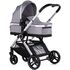 Carucior Chipolino Euphoria 3 in 1 platinum, Culoare: Gri, Model: 3 in 1,poza 2