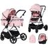 Carucior Chipolino Pearl 3 in 1 powder pink, Culoare: Roz, Model: 3 in 1  - ExclusivMAG.ro