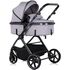 Carucior Chipolino Pearl 3 in 1 platinum, Culoare: Gri deschis, Model: 3 in 1 - poza 2 - ExclusivMAG.ro