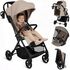 Carucior sport, Lionelo, Tansi, Pliere automata, Ultracompact, 6-48 luni, Sustine 22 kg, Bej, Culoare: Crem, Model: sport - poza 2 - ExclusivMAG.ro