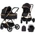 Carucior Chipolino Pearl 3 in 1 noir, Culoare: Negru/Auriu, Model: 3 in 1  - ExclusivMAG.ro