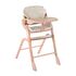Scaun de masa multifunctional Noah, Jane, De la 6 luni la adult, Din lemn fag, Husa lavabila, Greutate maxima 100 Kg, Pale, Culoare: Roz  - ExclusivMAG.ro