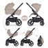 Carucior 2 in 1 Petite&Mars Scout, Pana la 22 kg, 0 luni+, Crem Cappuccino, Culoare: Crem, Model: 2 in 1 - poza 2 - ExclusivMAG.ro