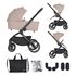 Carucior 2 in 1 Petite&Mars Scout, Pana la 22 kg, 0 luni+, Crem Cappuccino, Culoare: Crem, Model: 2 in 1  - ExclusivMAG.ro
