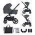 Carucior 2 in 1 Petite&Mars Scout, Pana la 22 kg, 0 luni+, Gri, Culoare: Gri, Model: 2 in 1  - ExclusivMAG.ro