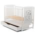 Patut din lemn BabyNeeds Timmi 120x60 cm, cu sertar, Alb - poza 3 - ExclusivMAG.ro