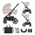 Carucior 2 in 1 Petite&Mars Scout, Pana la 22 kg, 0 luni+, Bej, Culoare: Bej, Model: 2 in 1  - ExclusivMAG.ro