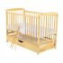 Patut din lemn BabyNeeds Ola 120x60 cm, cu sertar, Natur - poza 2 - ExclusivMAG.ro