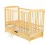 Patut din lemn BabyNeeds Ola 120x60 cm, cu sertar, Natur - poza 3 - ExclusivMAG.ro