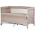 Patut pliabil Chipolino Relax latte linen cu laterala culisanta, Culoare: Crem, Dimensiuni: 120x60  - ExclusivMAG.ro