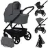 Carucior 3 in 1 Lionelo Carmine - Gri, Culoare: Gri, Model: 3 in 1  - ExclusivMAG.ro