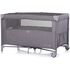 Patut pliabil Chipolino Relax charcoal linen cu laterala culisanta, Culoare: Gri, Dimensiuni: 120x60 - poza 3 - ExclusivMAG.ro