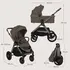Carucior 3 in 1 Lionelo Layla - Bej Taupe, Culoare: Crem, Model: 3 in 1 - poza 2 - ExclusivMAG.ro