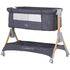 Patut co-sleeper pliabil Chipolino SleepNFold charcoal, Culoare: Gri, Dimensiuni: 80x50 - poza 2 - ExclusivMAG.ro