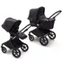 Carucior 2 in 1 Bugaboo Fox 2 Mineral - Black Washed Black, Culoare: Negru, Model: 2 in 1  - ExclusivMAG.ro