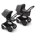 Carucior 2 in 1 Bugaboo Fox 2 Complete - Black Grey Melange, Culoare: Gri, Model: 2 in 1  - ExclusivMAG.ro
