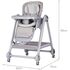 Scaun de masa Chipolino Melba 2 in 1 platinum, Culoare: Gri - poza 2 - ExclusivMAG.ro