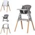Scaun de masa Chipolino Multi 4 in 1 charcoal, Culoare: Gri  - ExclusivMAG.ro