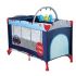 BabyGo - Patut pliant Sleepwell Car, Culoare: Albastru, Dimensiuni: 120x60