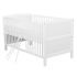 Patut din lemn BabyNeeds Nadia 140x70 cm, transformabil, Alb,poza 3