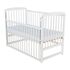 Patut din lemn BabyNeeds Ola 120x60 cm, cu laterala culisanta, Alb