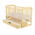 Patut din lemn BabyNeeds Ola 120x60 cm, cu sertar, Natur