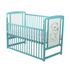 Patut din lemn BabyNeeds Timmi 120x60 cm, cu laterala culisanta, Mint