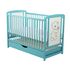 Patut din lemn BabyNeeds Timmi 120x60 cm, cu sertar, Mint