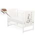 Patut din lemn BabyNeeds Timmi Girafa 120x60 cm, Alb + Saltea 10 cm