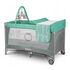 Lionelo - Patut pliant cu nivel suplimentar si arcada, Flower, Gri/ Turquoise, Culoare: Verde, Dimensiuni: 120x60